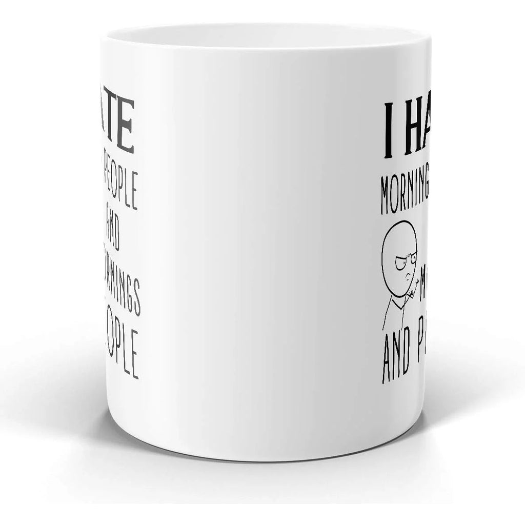 Tasse Mug drôle “I Hate Morning People” – Cadeau collègue ou amateur de café