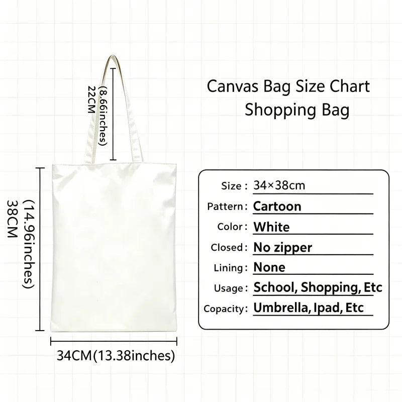 Tote bag vintage en toile avec imprimé rétro – Sac shopping réutilisable pour femme