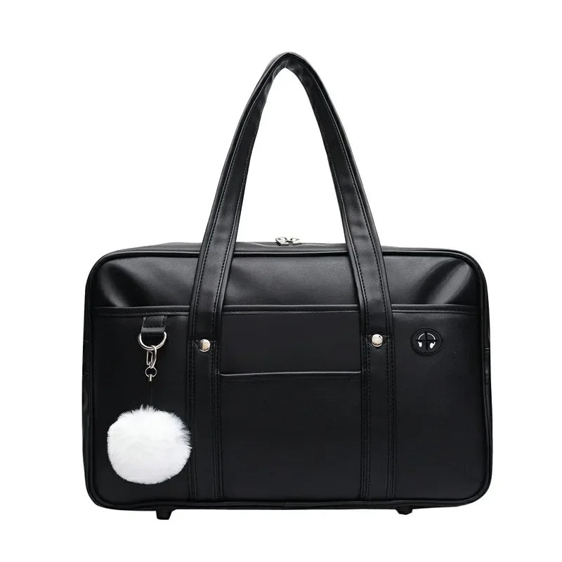 Japanese Casual PU Shoulder Bag Junior High School Students School Bag Handbag Anime Uniform Bag Tote Bags for Women Bolsos