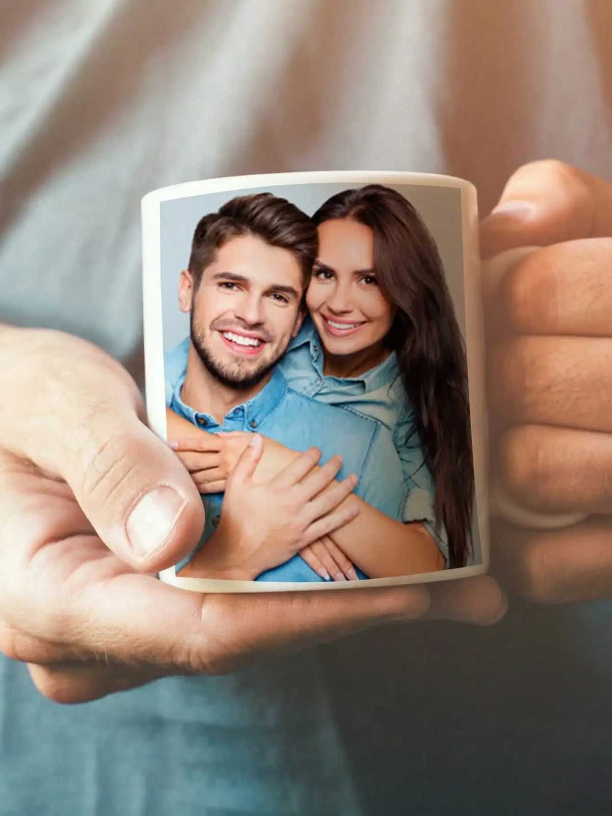 Tasse Mug personnalisé avec 1, ou 3 photos – Cadeau couple, anniversaire, fête des mères ou des pères