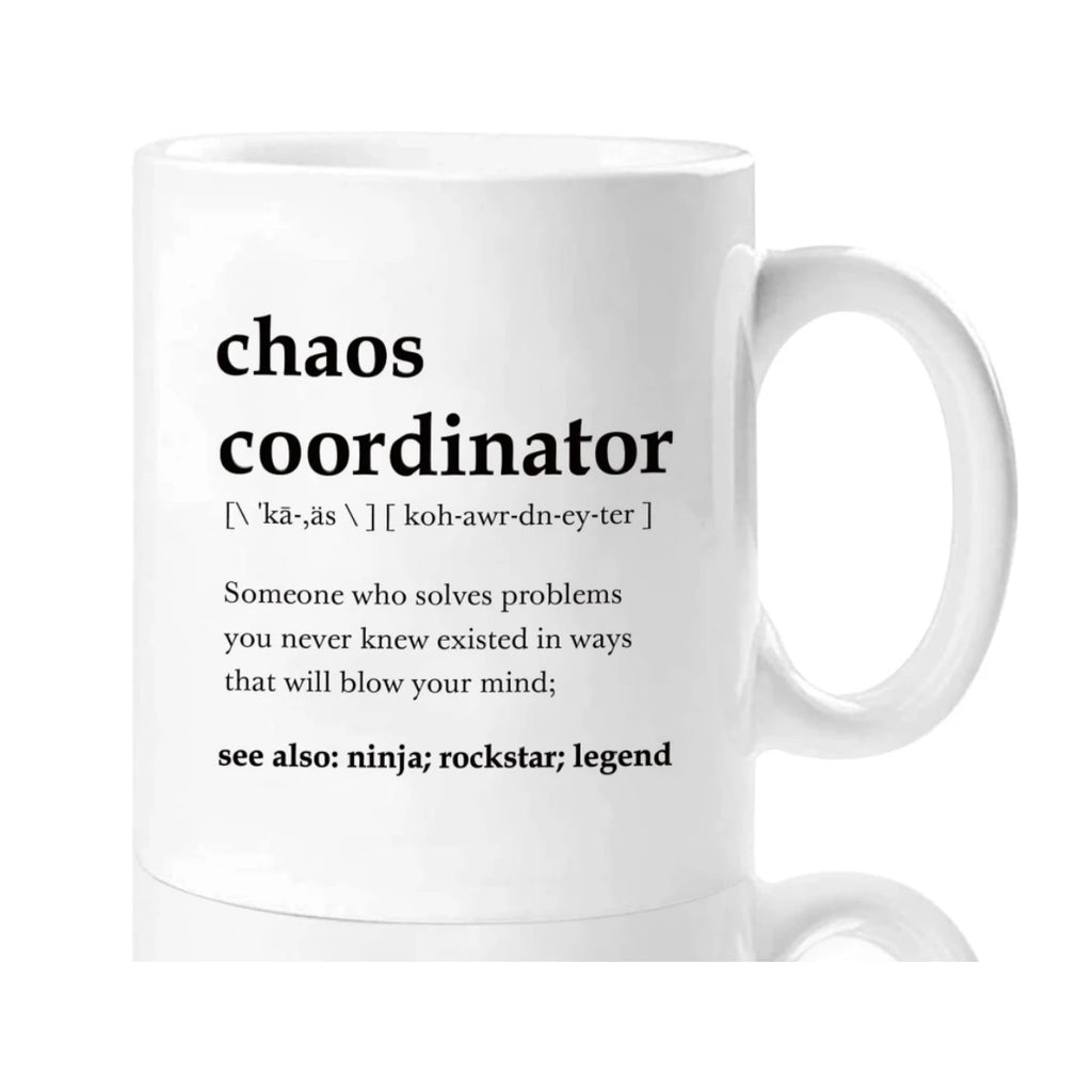 Tasse Mug drôle “Chaos Coordinator” – Cadeau collègue, boss ou anniversaire