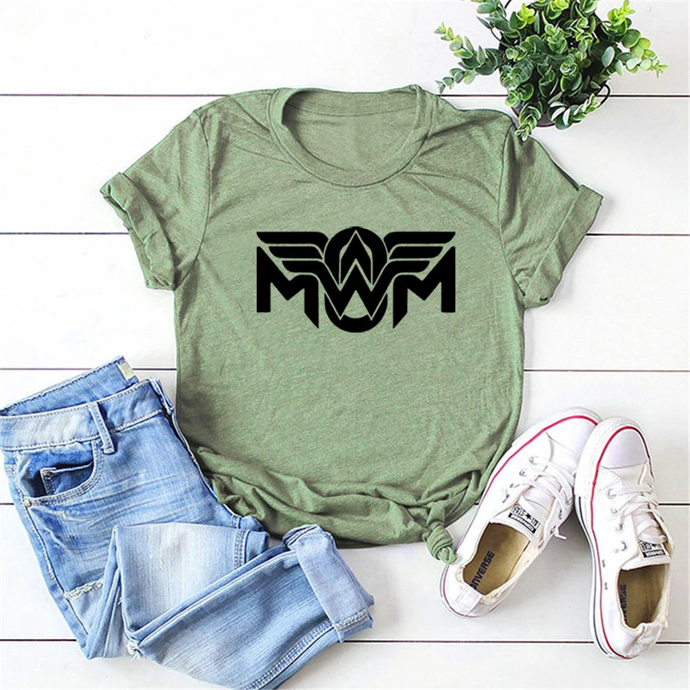 T-shirt maman “Wonder Woman” – Cadeau fête des mères et maman super-héroïne