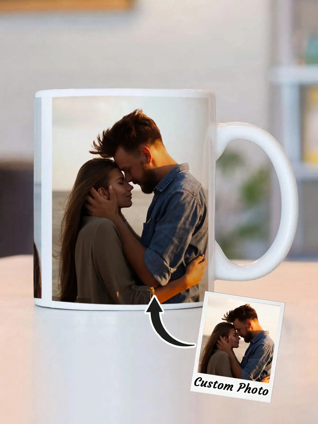Tasse Mug personnalisé avec 1, ou 3 photos – Cadeau couple, anniversaire, fête des mères ou des pères