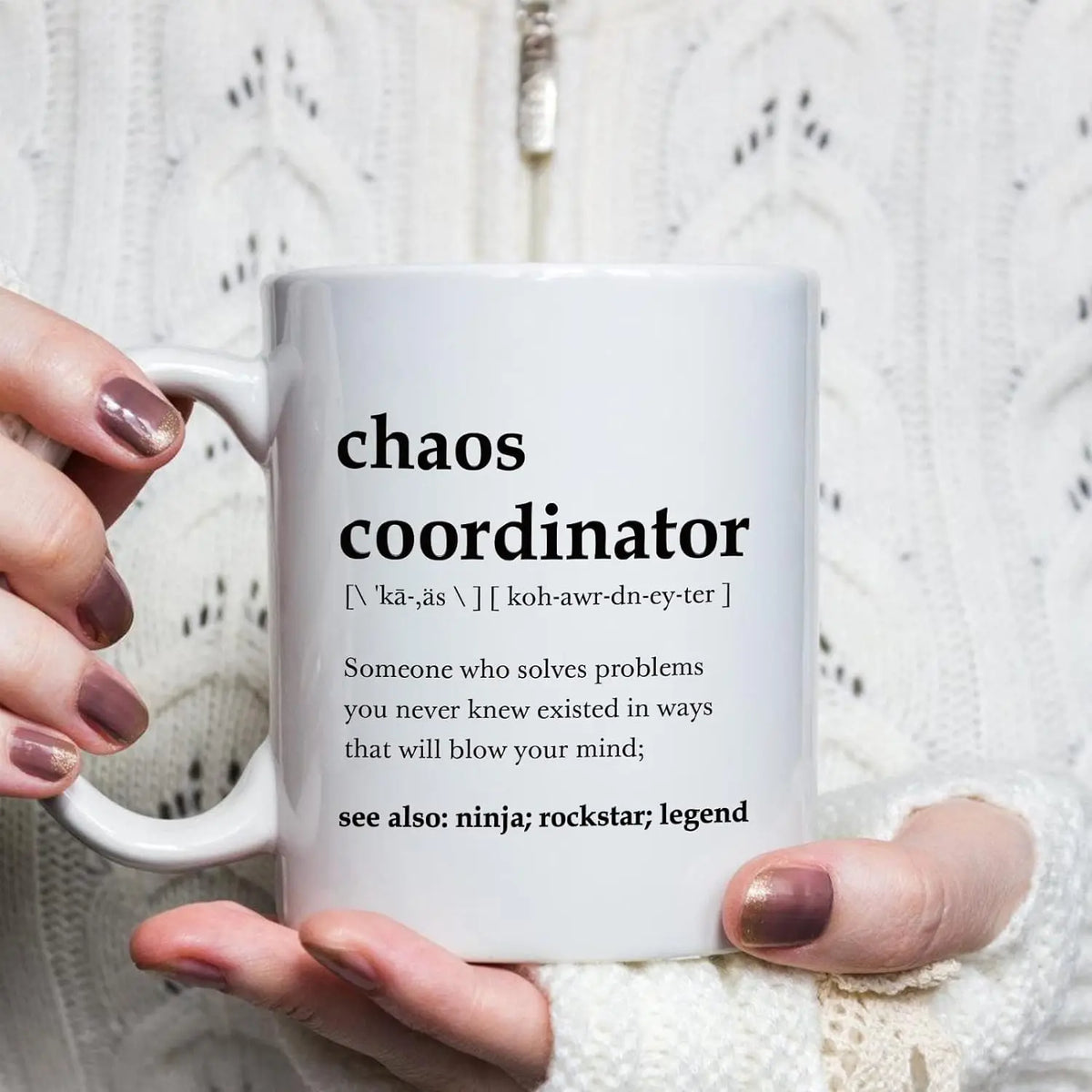 Tasse Mug drôle “Chaos Coordinator” – Cadeau collègue, boss ou anniversaire