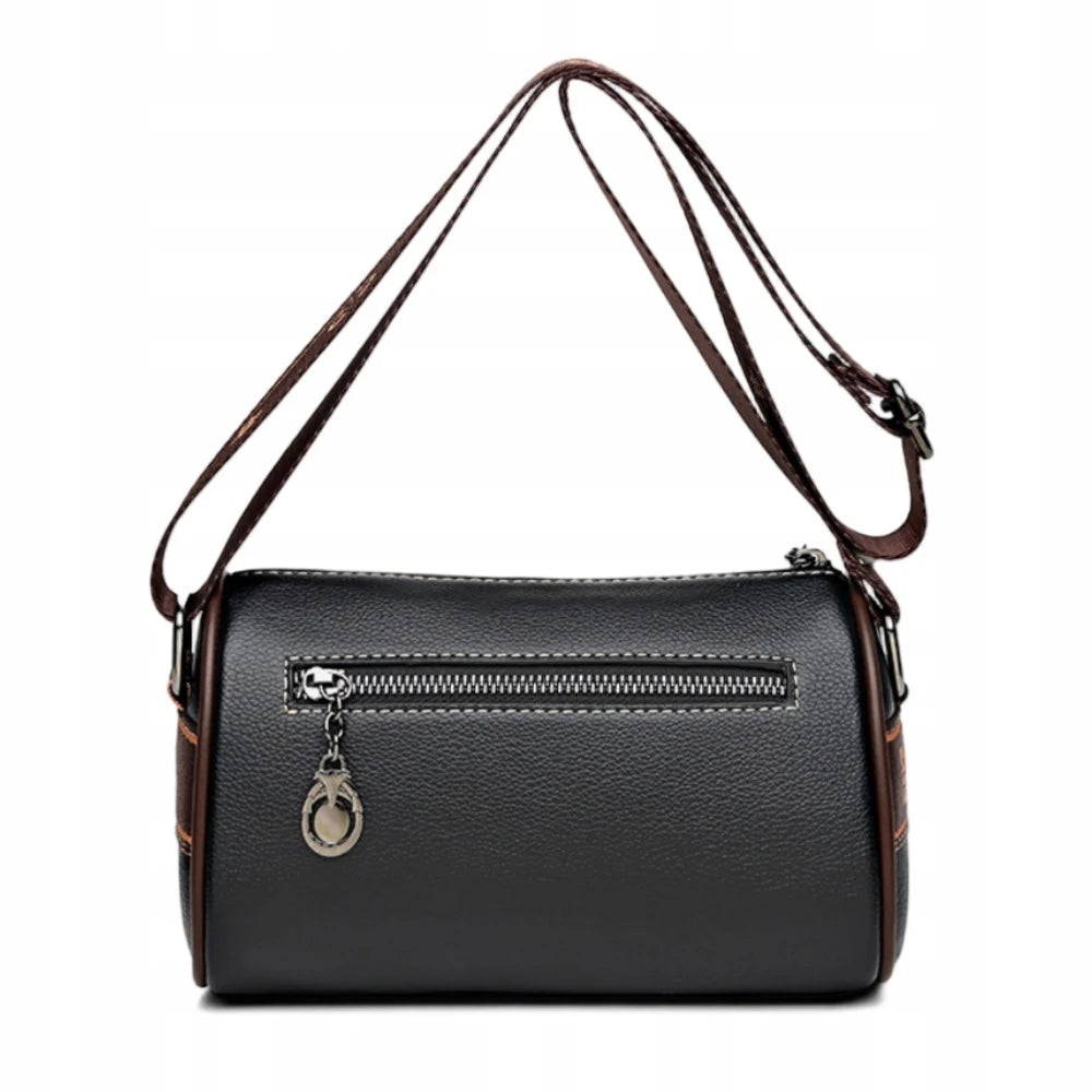 Sac bandoulière femme noir en éco-cuir – Petit sac messager urbain