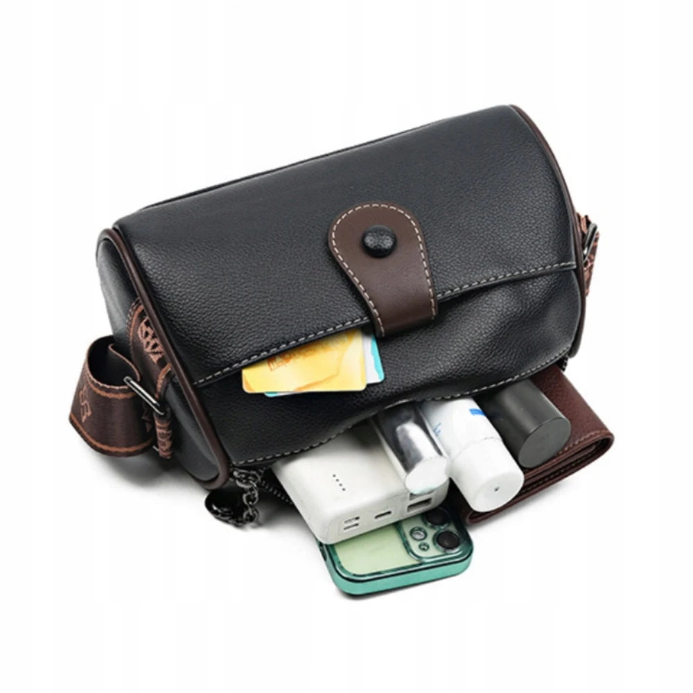 Sac bandoulière femme noir en éco-cuir – Petit sac messager urbain