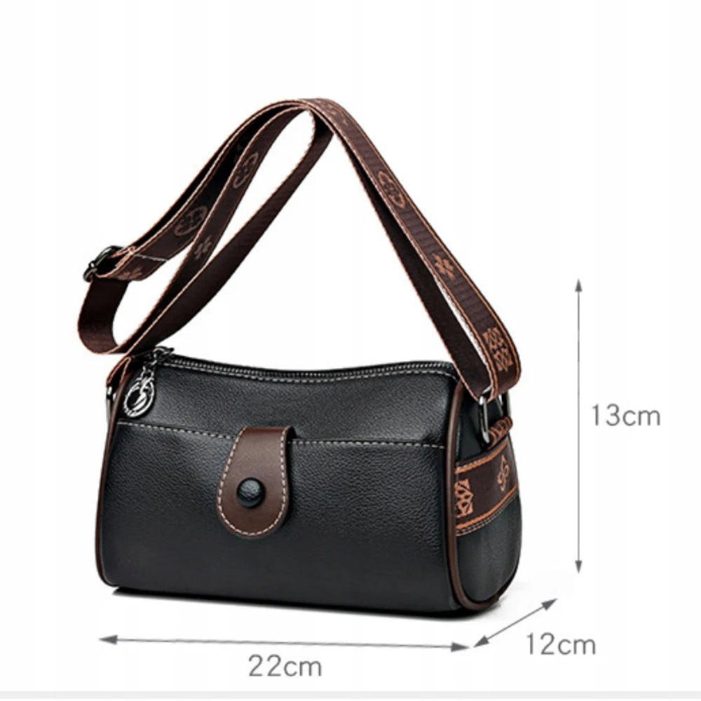 Sac bandoulière femme noir en éco-cuir – Petit sac messager urbain