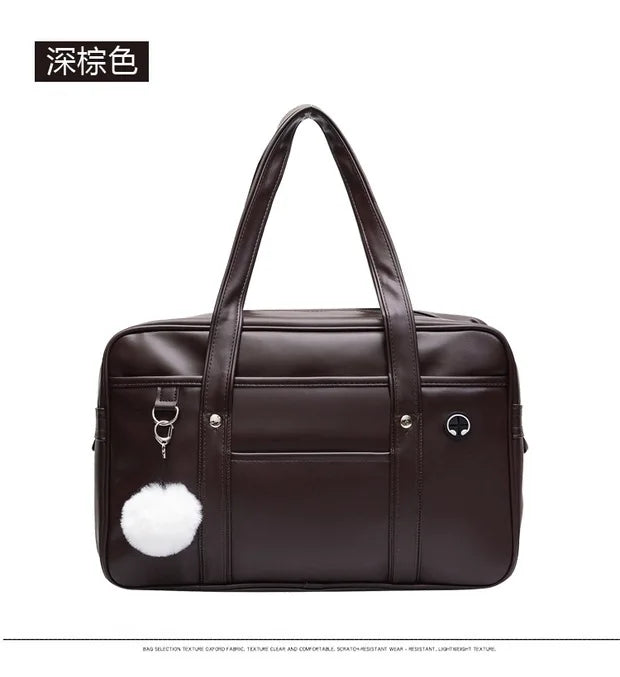 Japanese Casual PU Shoulder Bag Junior High School Students School Bag Handbag Anime Uniform Bag Tote Bags for Women Bolsos