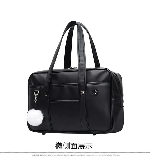 Japanese Casual PU Shoulder Bag Junior High School Students School Bag Handbag Anime Uniform Bag Tote Bags for Women Bolsos