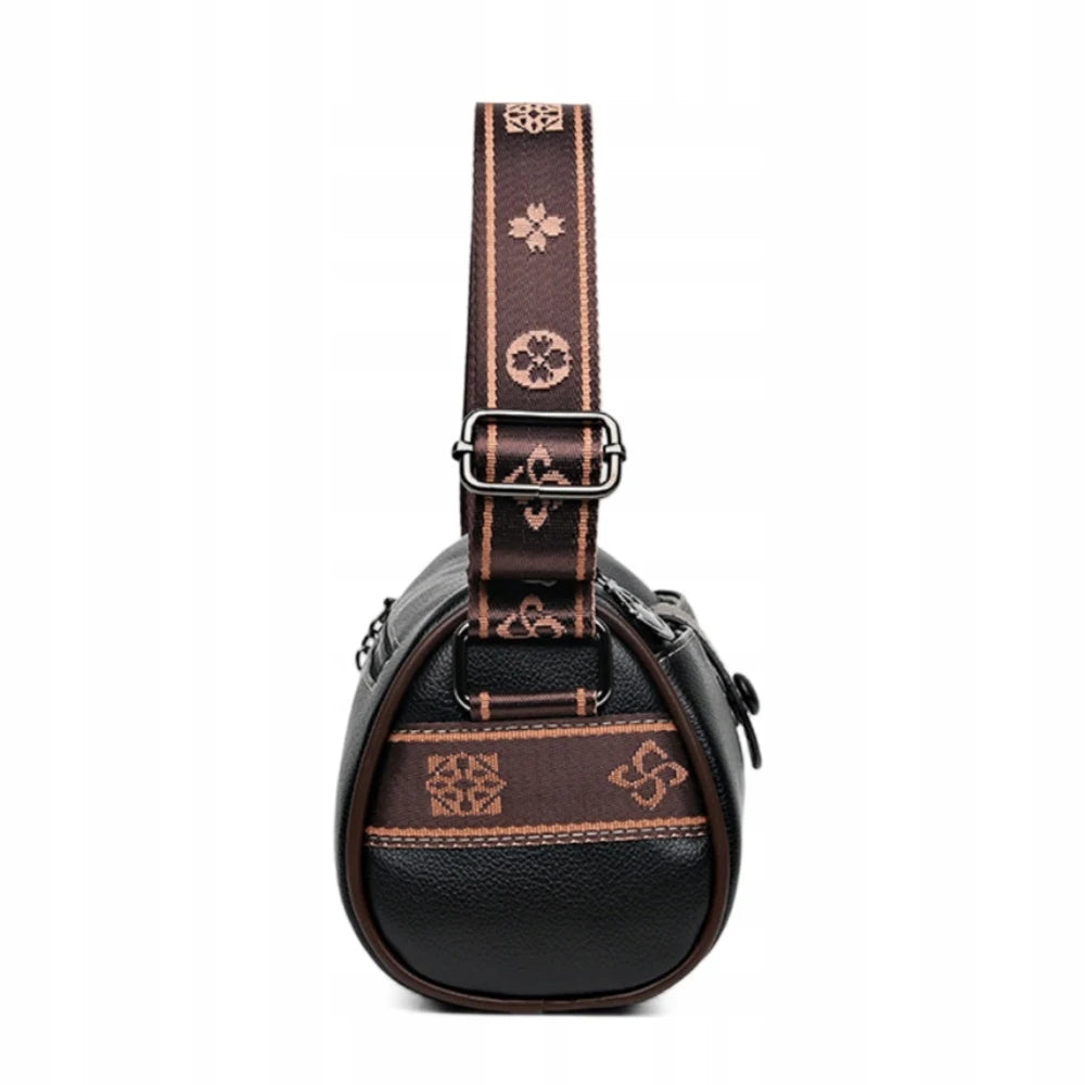 Sac bandoulière femme noir en éco-cuir – Petit sac messager urbain