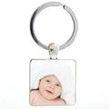 Porte-clés personnalisé carré avec photo – Cadeau famille, parents et grands-parents