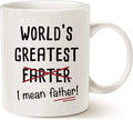 Tasse Mug drôle pour papa “Dad, You’re the Greatest Farter… I Mean Father!” – Cadeau fête des pères