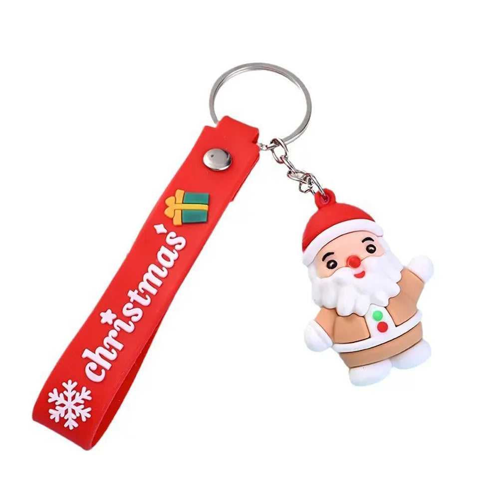 Porte-clés Père Noël 3D en silicone – Cadeau de Noël original, 6PCS/3PCS/1PC